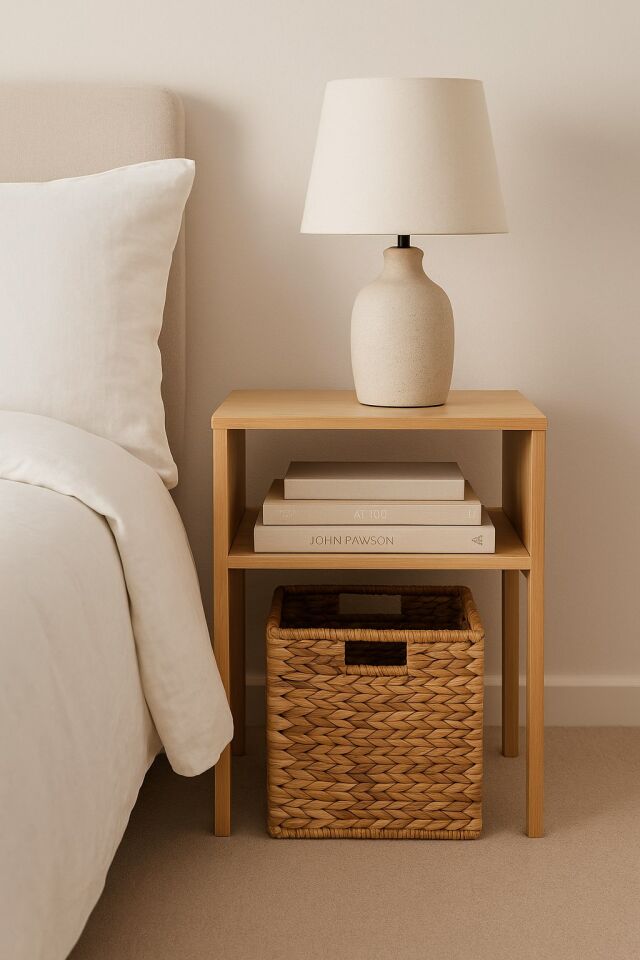 1 Adet Katlanabilir Bohem Natural Hasır Sepet Kutu Düzenleyici & Organizer (32x33x32 cm)