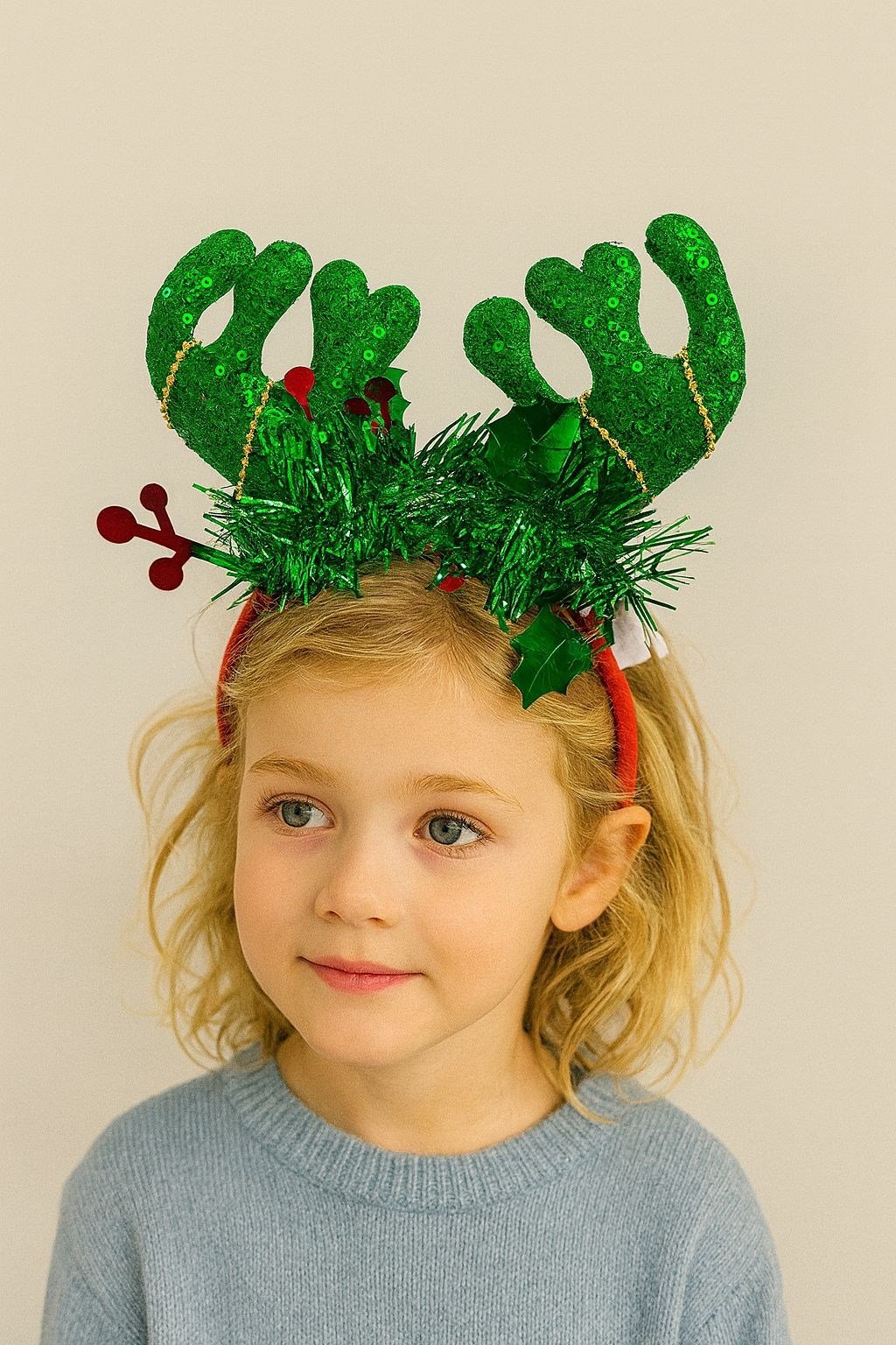 Led Işıklı Simli Geyik Boynuzlu Yılbaşı Tacı – Kutlama ve Parti Aksesuarı (3)