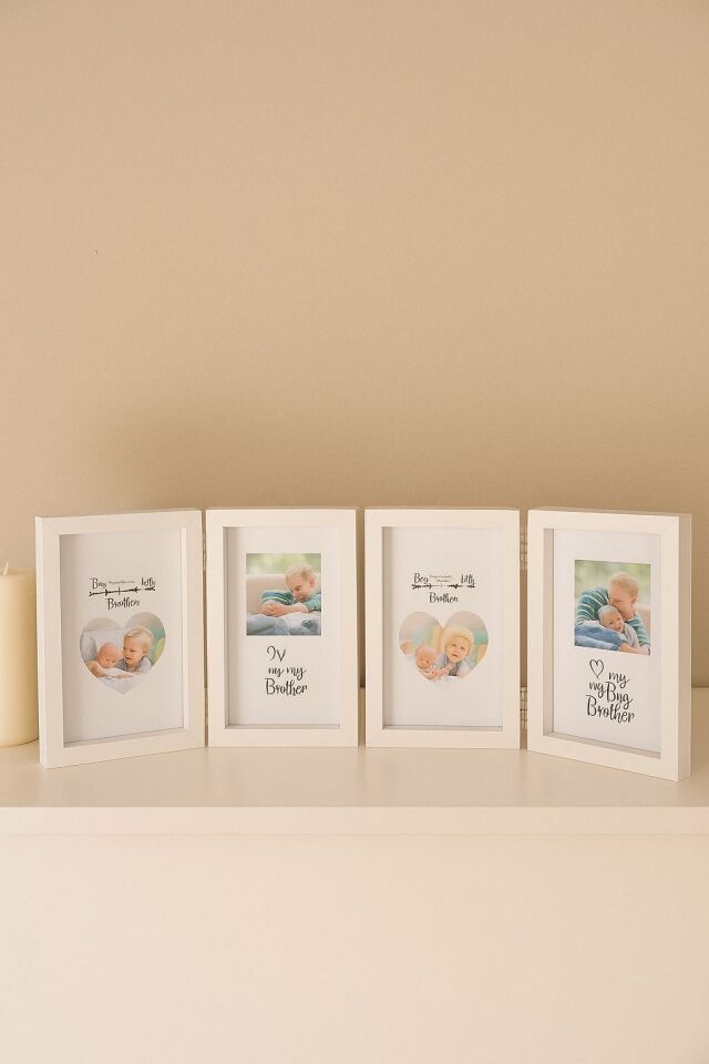 4'lü Dekoratif Beyaz Fotoğraf Çerçevesi 10*15 cm (2)