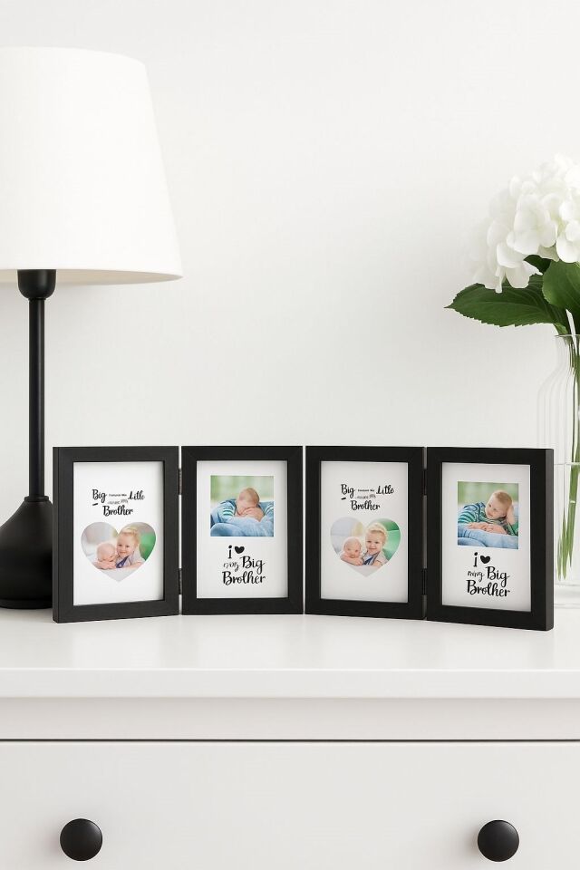 4'lü  Dekoratif Siyah Fotoğraf Çerçevesi 10*15 cm (1)