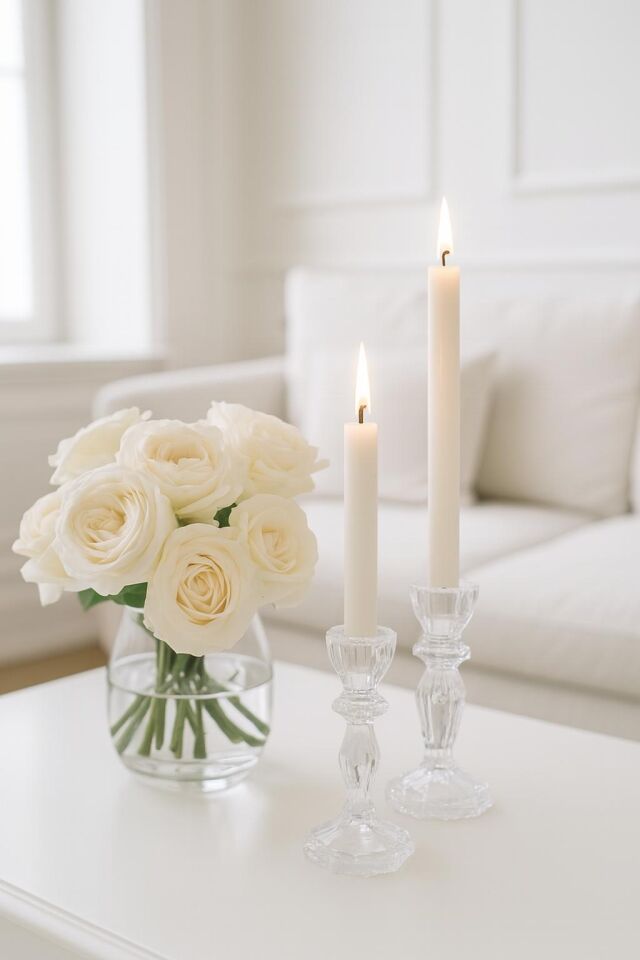 2’li Kristal Cam Şamdan Seti