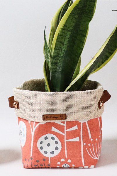 Retrolove Serisi Cichorium Coral Orta Boy Saksı Kılıfı