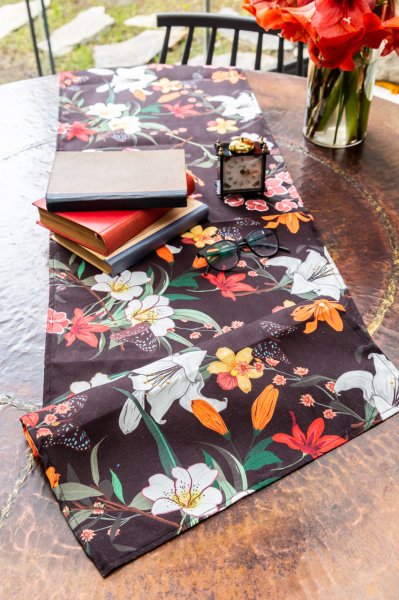 Black Magic Duck Keten Runner 40 x 140
