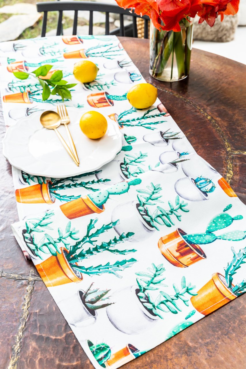 Cactus Duck Keten Runner  40 x 140