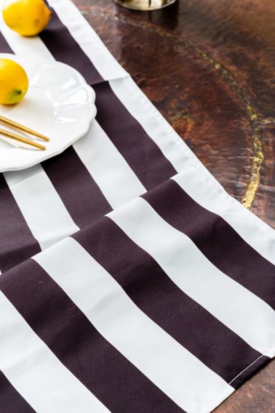 Only Black and White Duck Keten Runner  40 x 140