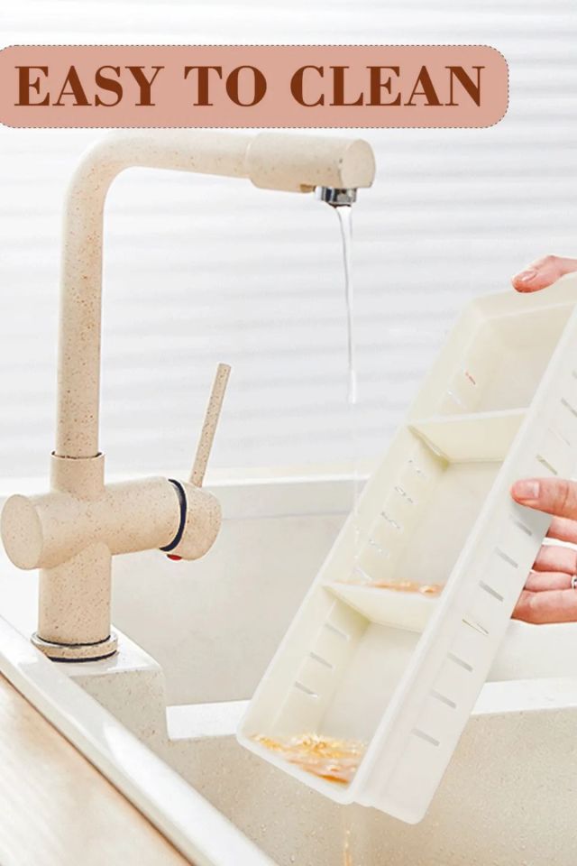 3 Adet Orta Boy Ayarlanabilir Beyaz Plastik Organizer & Çekmece Düzenleyici