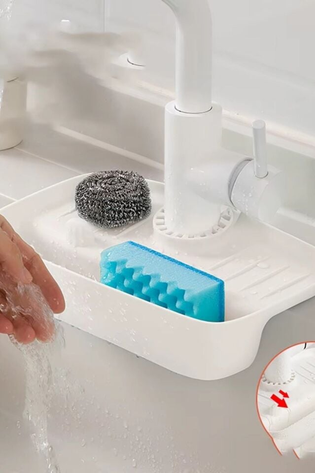 Beyaz Mutfak Banyo Lavabo Düzenleyici Organizer
